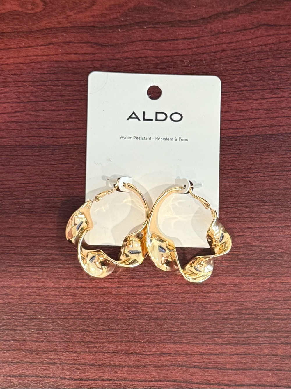 Aldo Gold-tone Twisted Hoop Earrings